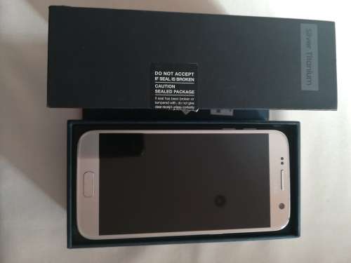 Samsung Galaxy S7 - Silver Titanium * Free Body Glove Cover *