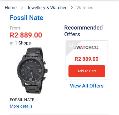 FOSSIL NATE JR1407 (9.5/10 condition)