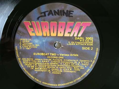 Eurobeat Volume 2 (2xVinyl LP)