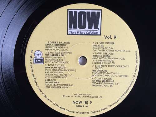 NOW That`s What I Call Music 9 (Vinyl LP) (Cover VG, LP VG to VG+)