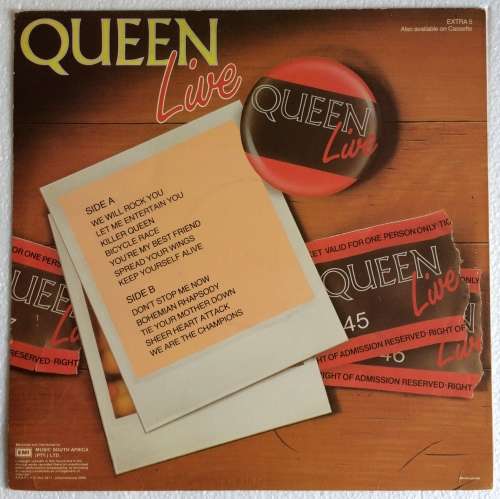 Queen - Live (South Africa) (Vinyl LP) [Rare] [Reserved for: schwartzreino1]