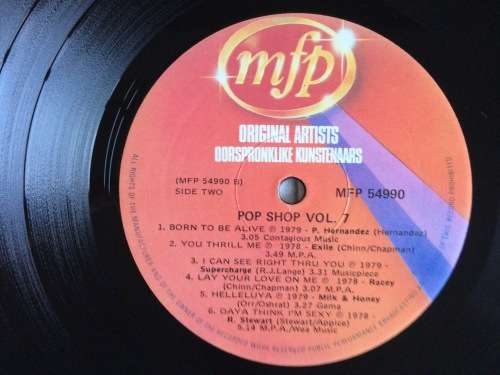 Pop Shop Vol 7 (Vinyl LP) (Cover VG+, LP VG+ to Excellent)
