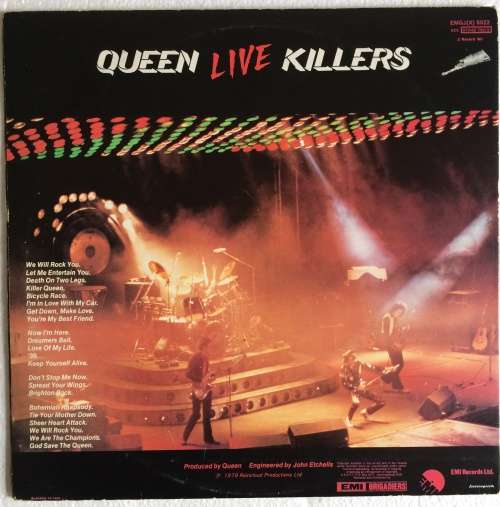 Queen - Live Killers (Vinyl 2LP) (Cover VG to VG+, LP`s VG+)