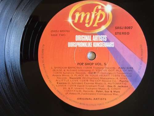 Pop Shop 5 (Vinyl LP) (Cover Front VG, Back VG-, LP VG)
