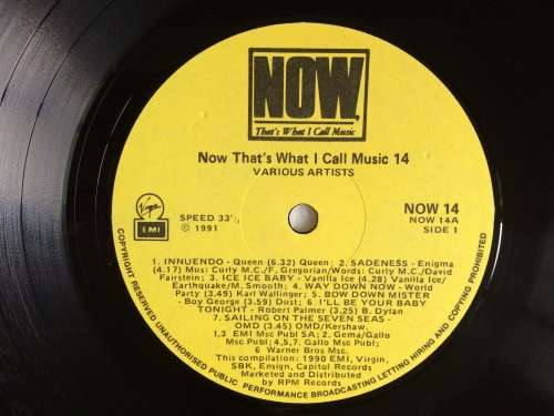 NOW That`s What I Call Music! 14 (Vinyl LP) (Cover VG+, LP VG+)
