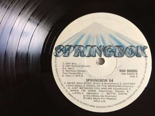 Springbok Hit Parade 54 (Vinyl LP) (Cover VG+, LP VG)