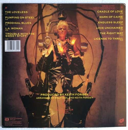 Billy Idol - Charmed Life (Vinyl LP) (Cover VG+, LP VG+) Inner Lyrics Sheet