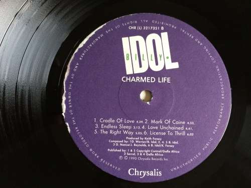 Billy Idol - Charmed Life (Vinyl LP) (Cover VG+, LP VG+) Inner Lyrics Sheet