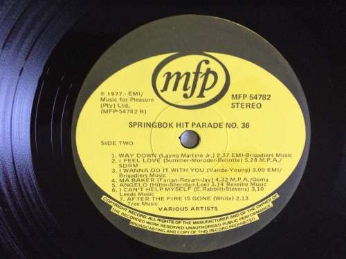 Springbok Hit Parade 36 (Vinyl LP) (Cover VG, LP VG+)
