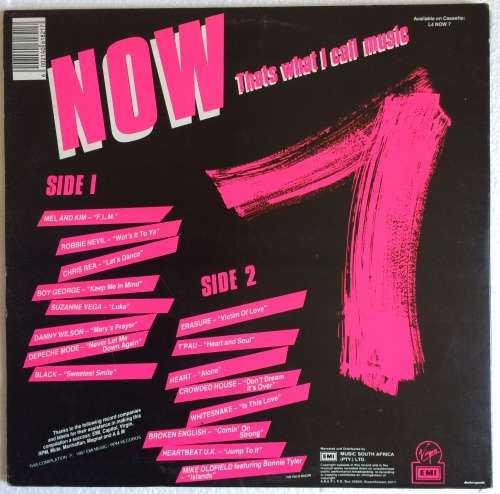 NOW That`s What I Call Music 7 (Vinyl LP) [Cover and LP Excellent]