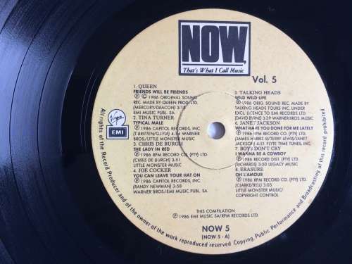 NOW That`s What I Call Music 5 (Vinyl LP) (Cover VG+, LP VG+, David Bowie Promo EX)