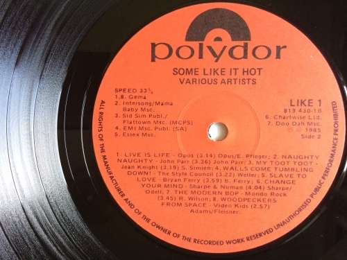 Various - Some Like It Hot (Vinyl LP) (Cover VG+, LP VG+)
