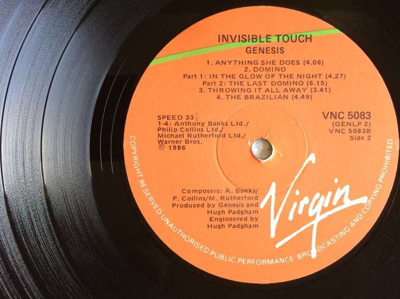 Genesis - Invisible Touch (Vinyl LP) (Cover VG+, LP VG+)