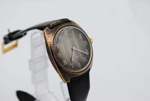Sharp-marked Distressed Metal Mechanical Gent`s Wrist Watch