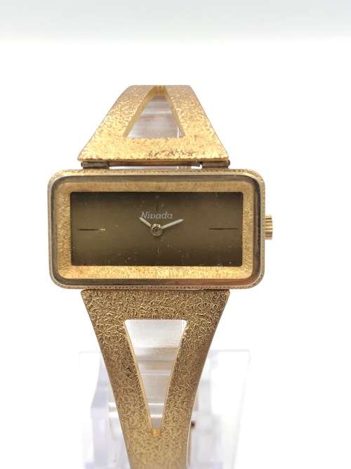 Nivada Gold Tone Mechanical Ladies Bracelet Watch