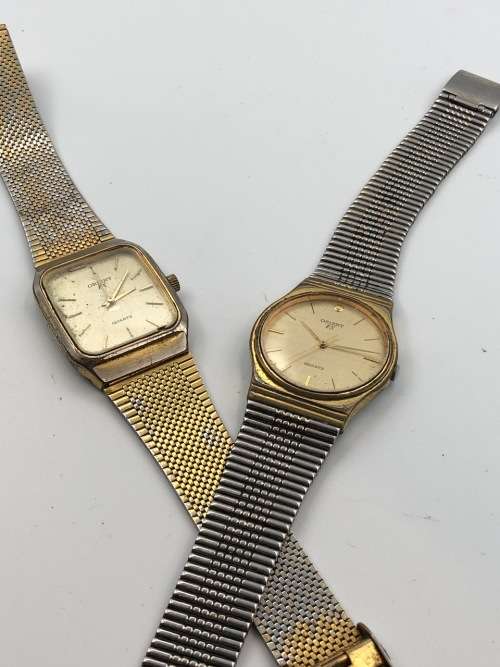 Two Orient FX Gent`s Dress Quartz Watches (See Description)
