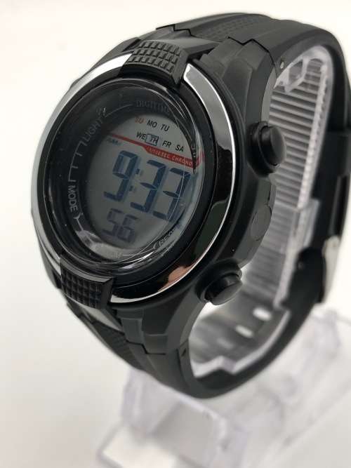 Mid-Size Digitime Black Digital Water Resistant Watch