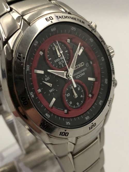 Vintage Seiko 7T92-0HE0 Stainless Steel Quartz Chronograph