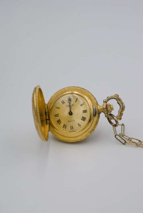 Tissot Gold Plated Pocket Watch (Quartz)