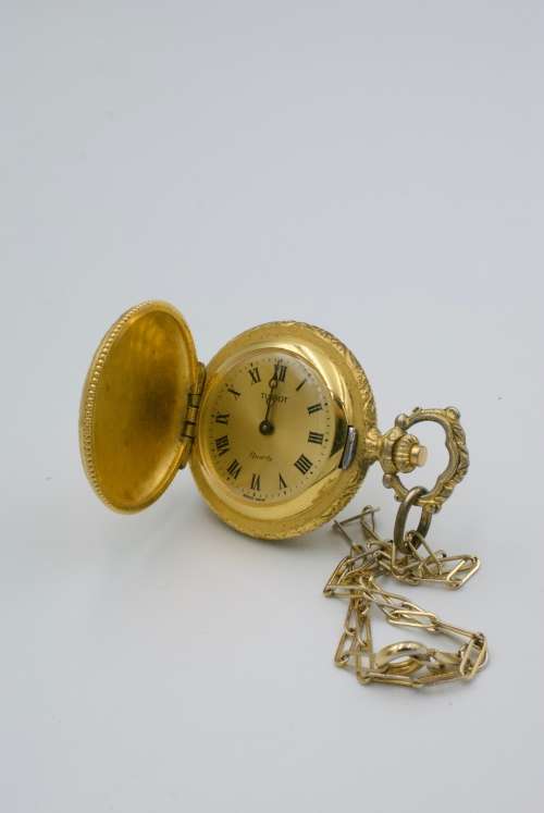 Tissot Gold Plated Pocket Watch (Quartz)