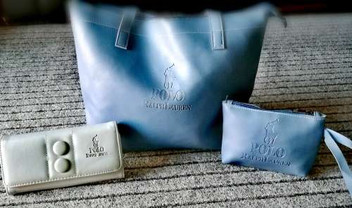 Polo hand bags and purse set