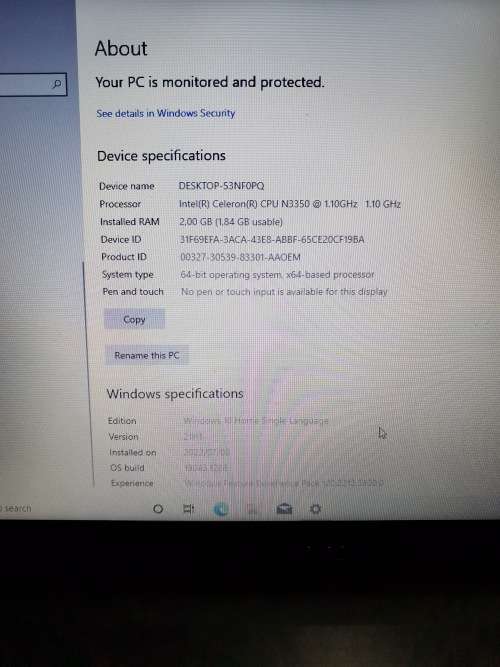 ACER ASPIRE A315 31 LAPTOP FOR SALE