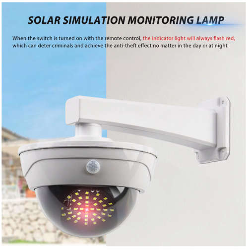 Solar Powered Fake Security Camera Shape Solar Light With PIR Motion Sensor Detection Lights