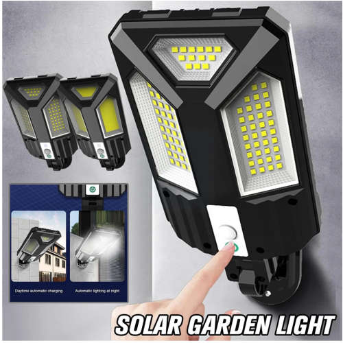 Solar Street Lights Outdoor Solar Lamp With Remote Control Waterproof Motion Sensor Security