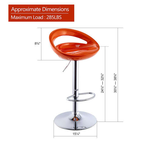 Bar Chair Bar Stool  Simple Casual European Kitchen Backrest Chairs Height Adjusted - Orange Only!!!