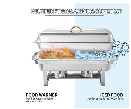 9L Stainless Steel Folding Buffet Food Warmer Dinner chafing dish - Single tray or Dual Tray