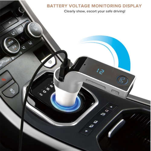Car Bluetooth 5.0 FM Transmitter Wireless Adapter Mic Audio Receiver Auto MP3 Player QC3.0 Dual USB