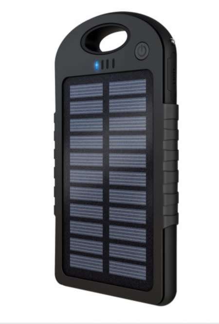 1pc 4000mAh Solar Power Bank Waterproof Dual USB Mobile Phone Fast Charger Battery with LED Light Fo