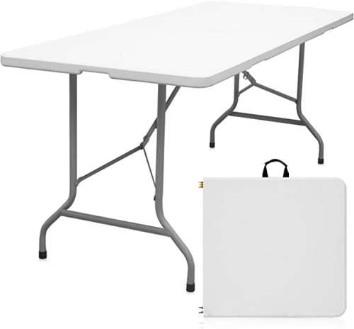 Folding Table Plastic Heavy Duty Trestle for Garden Patio BBQ Picnic Party Dining Camping Catering M