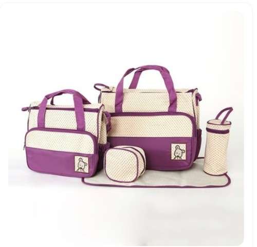 5-in-1 Set Multi Function Baby Diaper Nappy Bag Mummy Babies Bags Changing Set Handbag