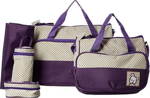 5-in-1 Set Multi Function Baby Diaper Nappy Bag Mummy Babies Bags Changing Set Handbag