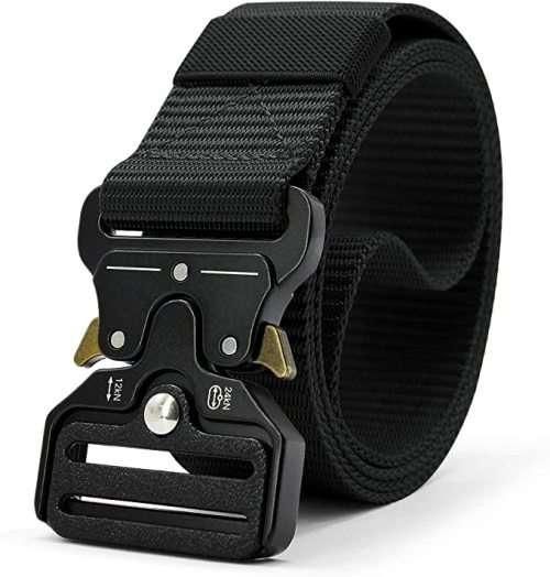 Tactical, Military Style Quick Release Metal Buckle Belt