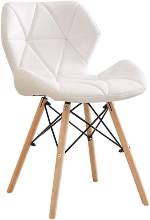 Faux Leather 1 (One) White Chair for Cafe, Office, Hotel, Home, Living Room, Dining (WHITE ONLY)