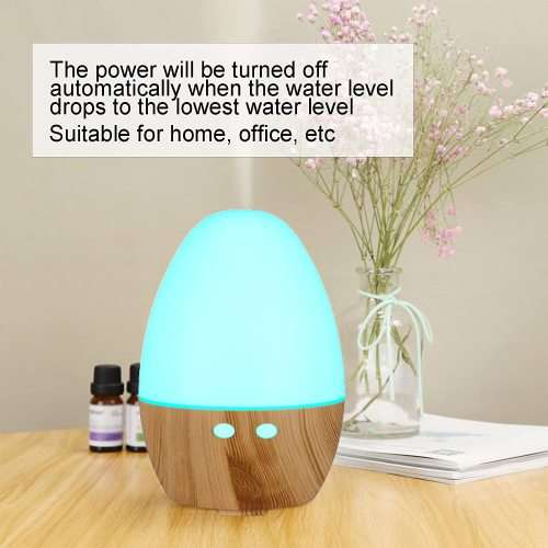Light Wood Grain Humidifier, Simple and Elegant LED Colour Lights Wood Grain 130 ml Mini Night Light