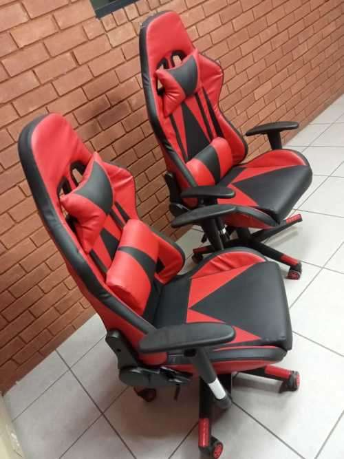 GOF Furniture - Falcon Gaming Chairs - Red and Black (Secondhand)