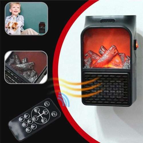 Mini Electric Wall-outlet Flame Heater Plug-in Air Warmer