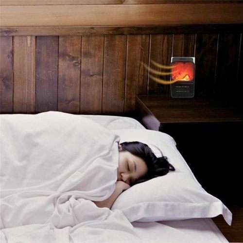 Mini Electric Wall-outlet Flame Heater Plug-in Air Warmer