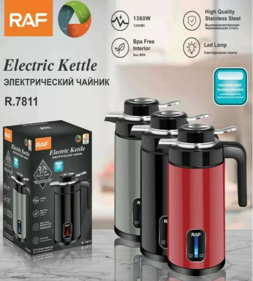 Stainless Steel Double Wall, 2.7L Electric Tea Kettle,BPA Free Water Kettle & Hot Water Boiler