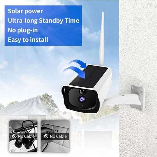 Home Security Protection WiFi Battery Solar Panel Power CCTV Surveillance Waterproof Two Way Audio