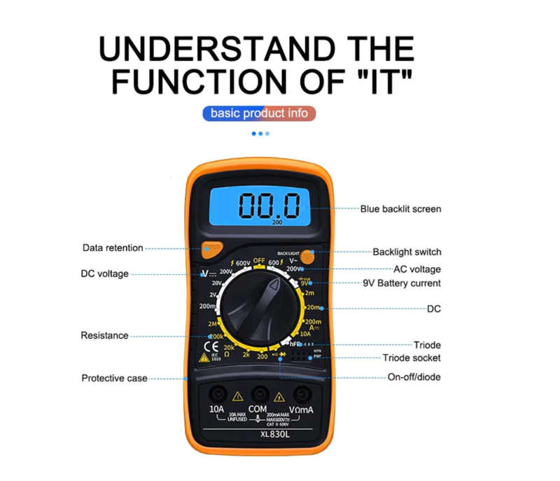 Multimeter Soldering Iron Repair Tool Kit