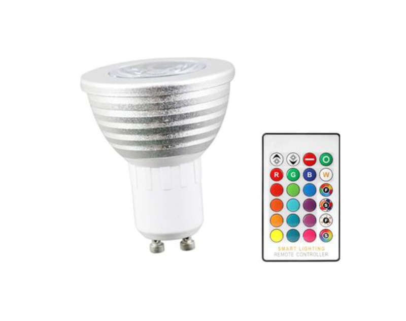 5W RGBW Remote Control GU10 LED Colour Changing Light Bulb