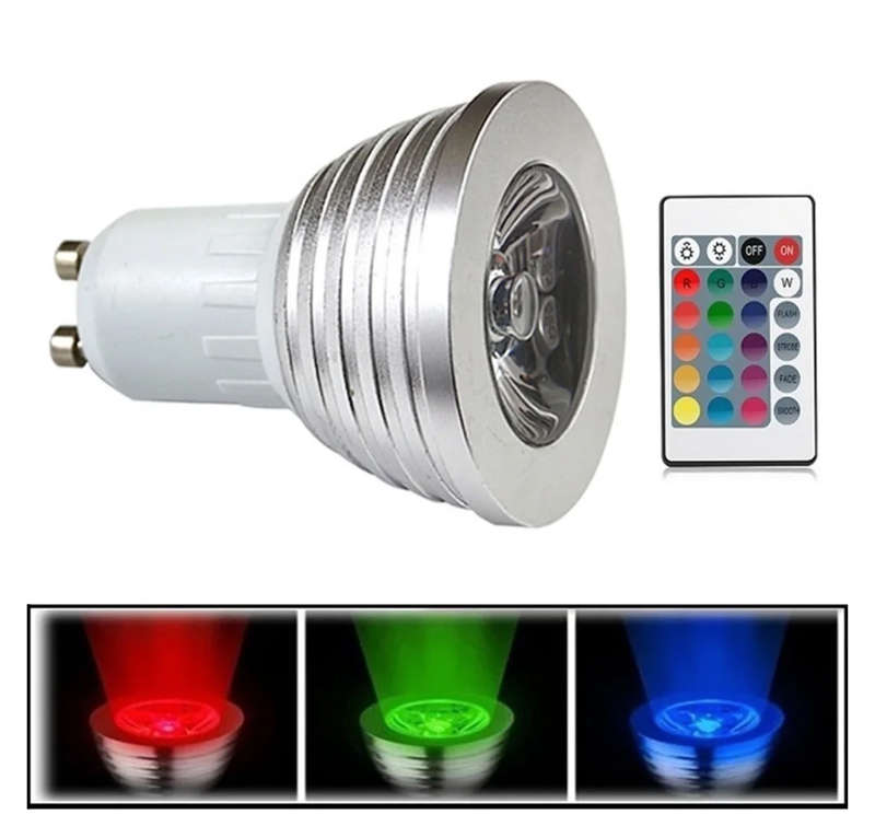 5W RGBW Remote Control GU10 LED Colour Changing Light Bulb