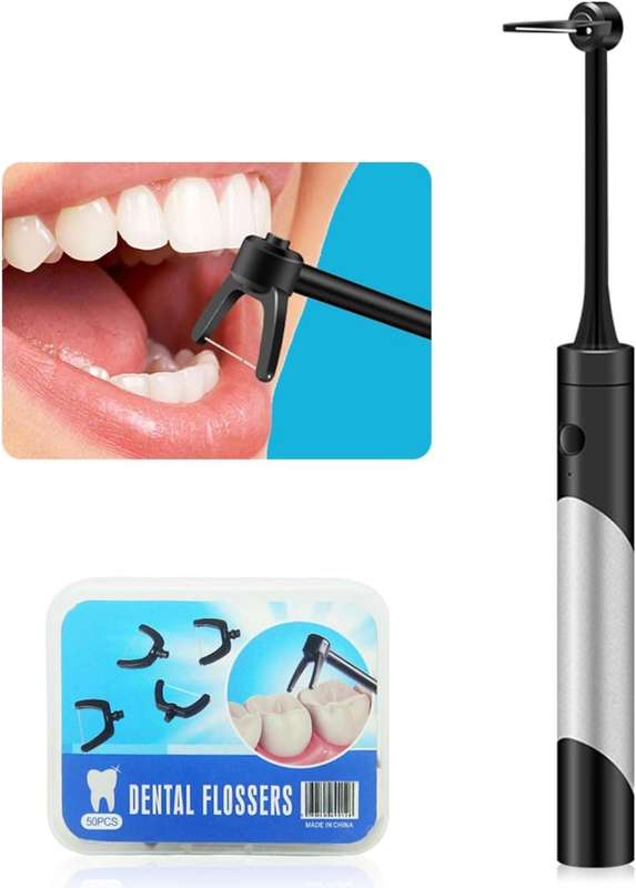 Electric Dental Flosser with 50 replacement thread Heads