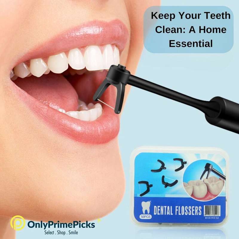Electric Dental Flosser with 50 replacement thread Heads