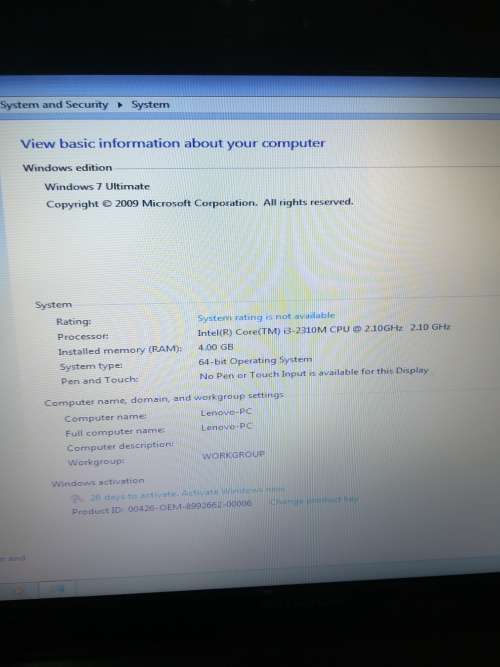 Lenovo i3 laptop excellent condition