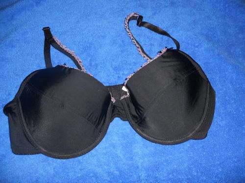 34B soft padded bra with purple trimming